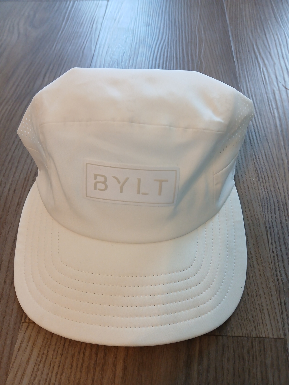 BYLT Premium Basics White Performance 5 Panel Camper Hat Adjustable